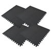 0.5in THICK GYM FLOORING INTERLOCKING FLOOR MATS TILES EVA SOFT FOAM MAT BLACK Netuera