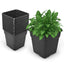 1/2/3/5 Gallon Plastic Grow Pots Plant Bonsai Square Garden Container 10 Pack US