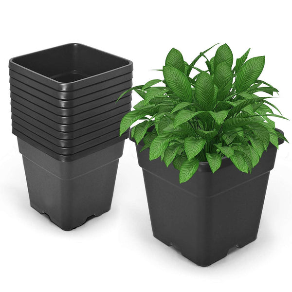 1/2/3/5 Gallon Plastic Grow Pots Plant Bonsai Square Garden Container   Netuera