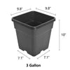 1/2/3/5 Gallon Plastic Grow Pots Plant Bonsai Square Garden Container 10 Pack US Netuera