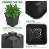1/2/3/5 Gallon Plastic Grow Pots Plant Bonsai Square Garden Container 10 Pack US Netuera