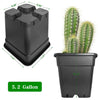 1/2/3/5 Gallon Plastic Grow Pots Plant Bonsai Square Garden Container 10 Pack US Netuera