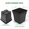1/2/3/5 Gallon Plastic Grow Pots Plant Bonsai Square Garden Container 10 Pack US Netuera