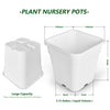 2/3/5 Gallon Plastic Grow Pots Plant Bonsai Square Garden Container 10 Pack Netuera