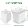 2/3/5 Gallon Plastic Grow Pots Plant Bonsai Square Garden Container 10 Pack Netuera