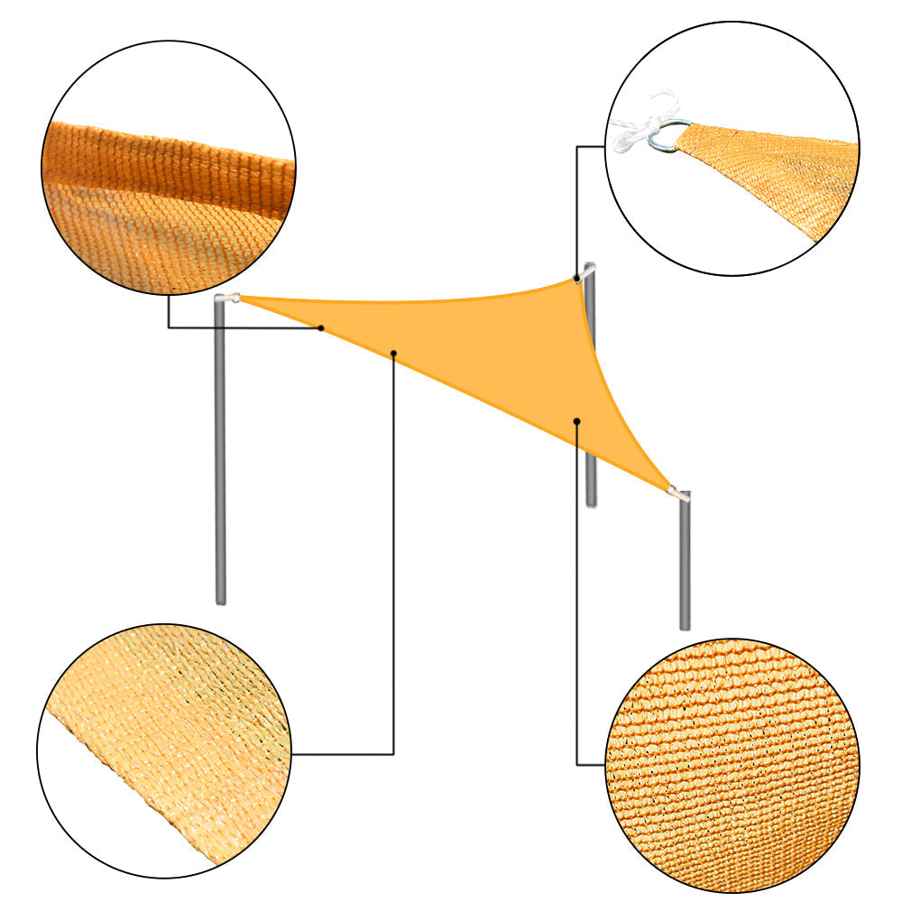 2 Pack Equilateral Triangle Sun Shade Sail Outdoor Garden Patio Pool Canopy Top Netuera