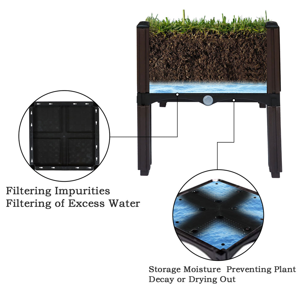 Netuera Elevated Planter Box Raised Garden Bed Kit Vegetable Herb Flower Patio Grow Yard