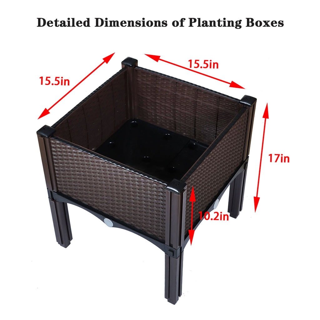 Netuera Elevated Planter Box Raised Garden Bed Kit Vegetable Herb Flower Patio Grow Yard