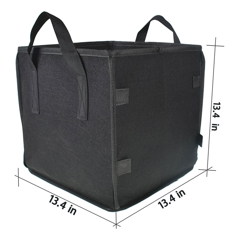 5-Pack Square Grow Bags Thick Fabric Planting Pots with Handles for Garden Netuera