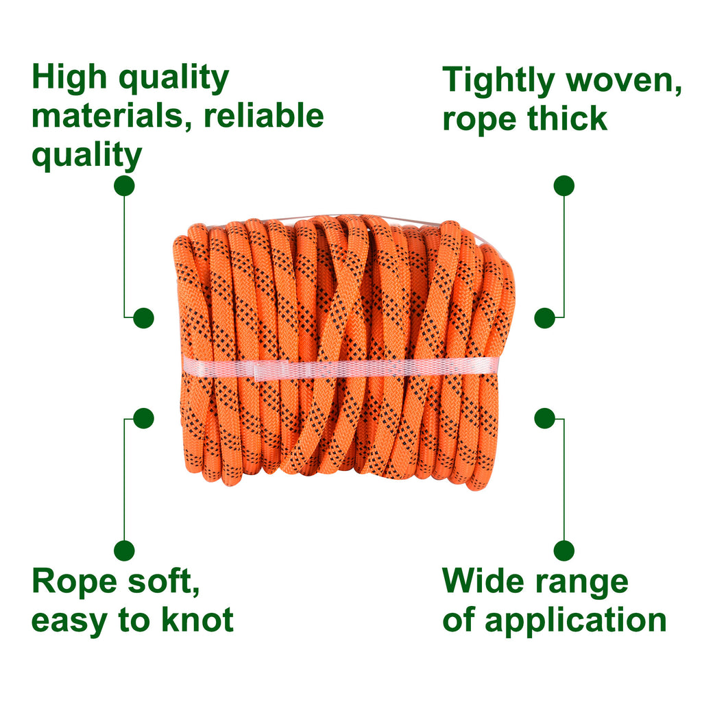 Netuera 1/2" 100' Arborist Bull Rope Tree Rigging Line Utility Durable Rope Polyester