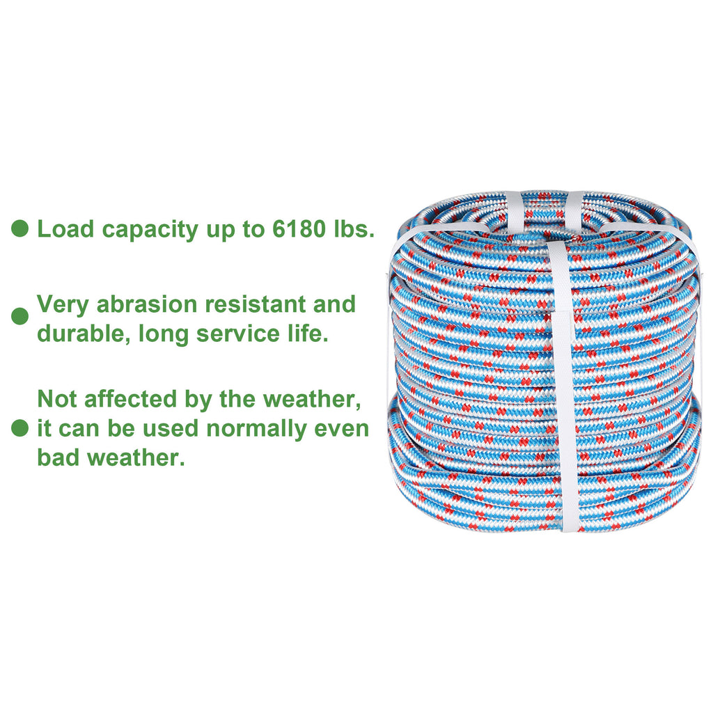 Netuera Double Strand Braided Tree Rigging Line 1/2" x 150' Arborist Tree Climbing Rope