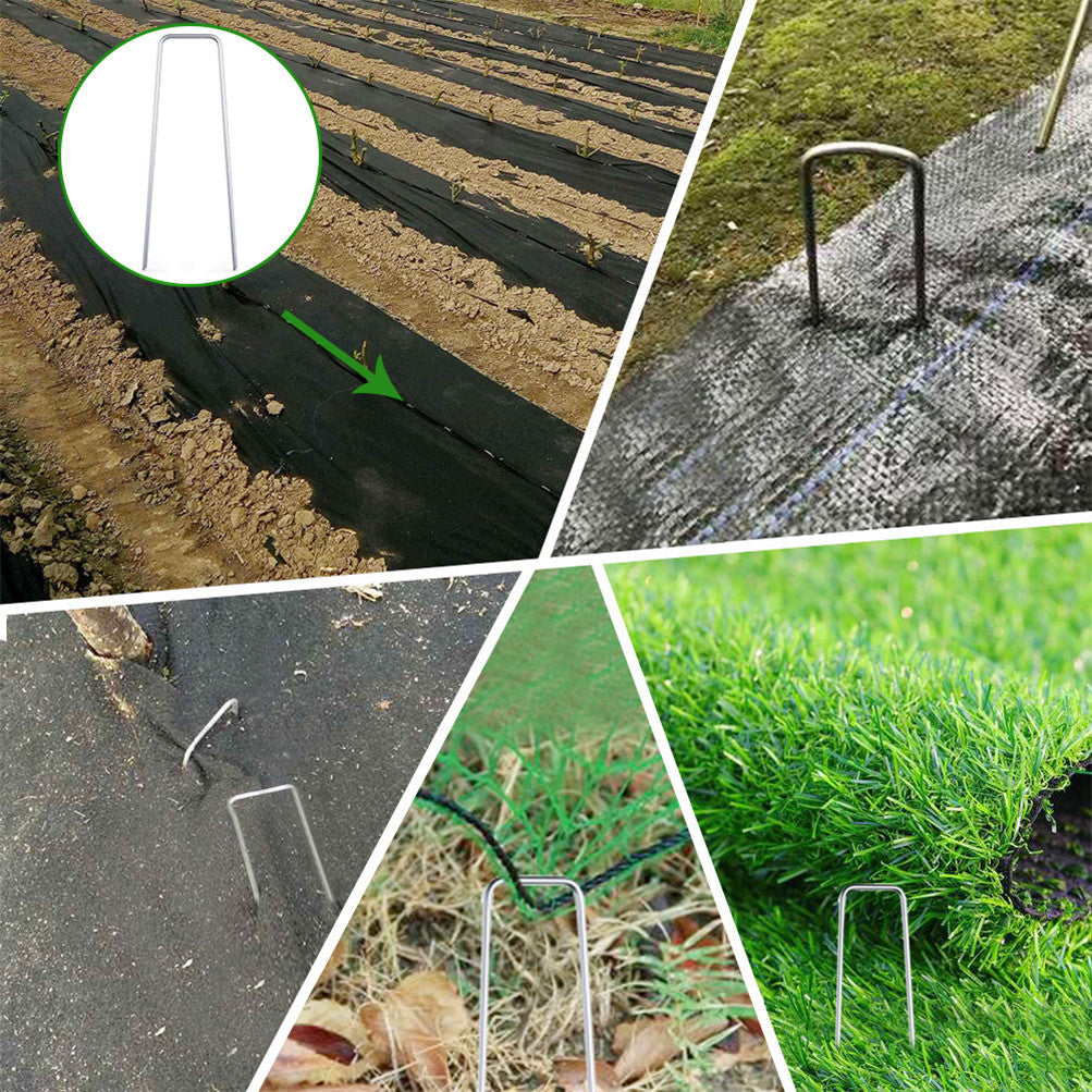 6 inch Landscape Sod Staples Sturdy Garden Stakes Weed Barrier Fabric Pins US Netuera