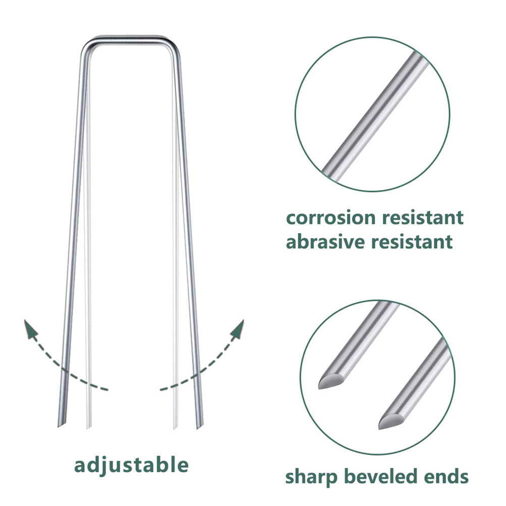 6 inch Landscape Sod Staples Sturdy Garden Stakes Weed Barrier Fabric Pins US Netuera