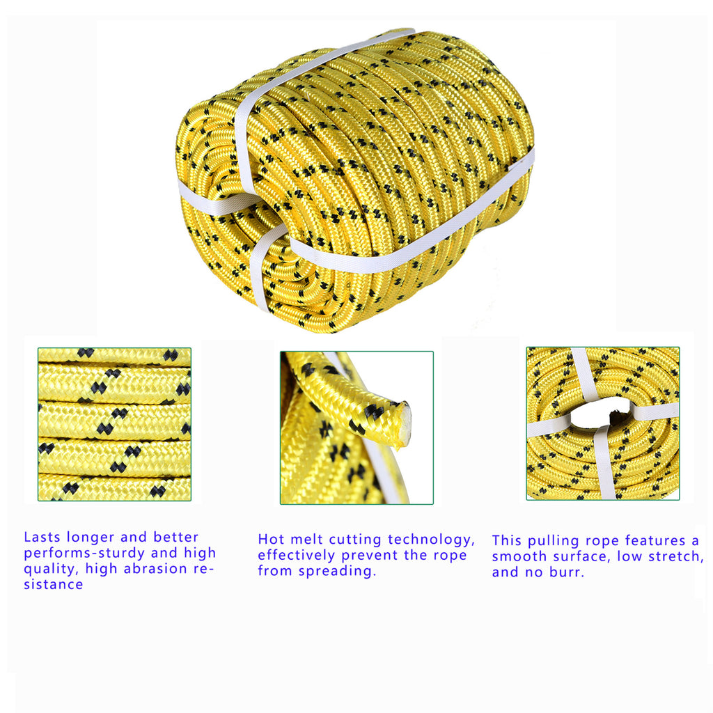 Netuera 150' Braid Polyester Rope Arborist Bull Tree Rigging 1/2" 6180Lbs Breaking