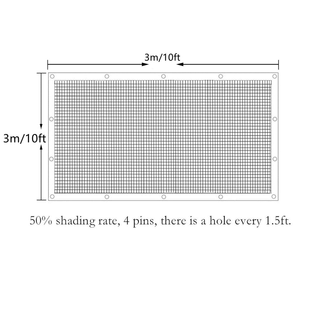 Black 50% UV Proof Sunshade Cloth For Garden Flower Plant Cover Greenhouse Barn Netuera