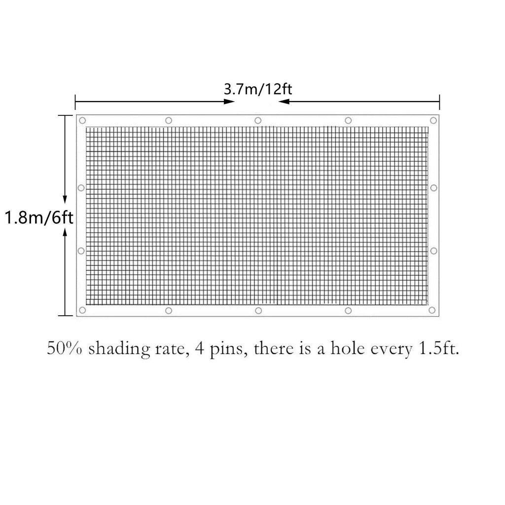 Black 50% UV Proof Sunshade Cloth For Garden Flower Plant Cover Greenhouse Barn Netuera