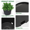 Black Trade Gallon Root Garden Container Premium Nursery Pots Netuera