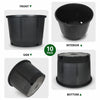 Black Trade Gallon Root Garden Container Premium Nursery Pots Netuera