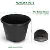 Black Trade Gallon Root Garden Container Premium Nursery Pots Netuera