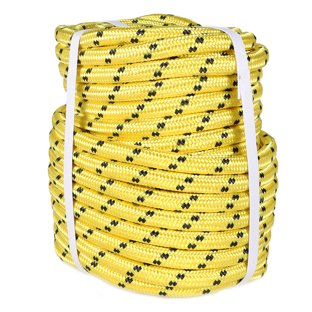 Netuera 1/2"x100' Double Braid Polyester Rope Rigging Rope 5500lbs Breaking Strength Netuera