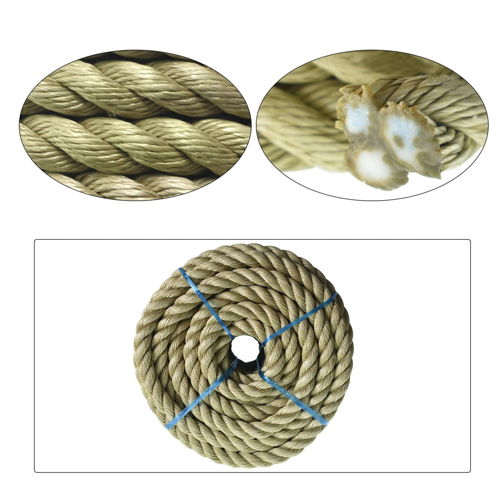 Netuera 100ft Natural Manila Rope 3 Strand Dock Cordage Farm Fitness Nautical Crafts Netuera