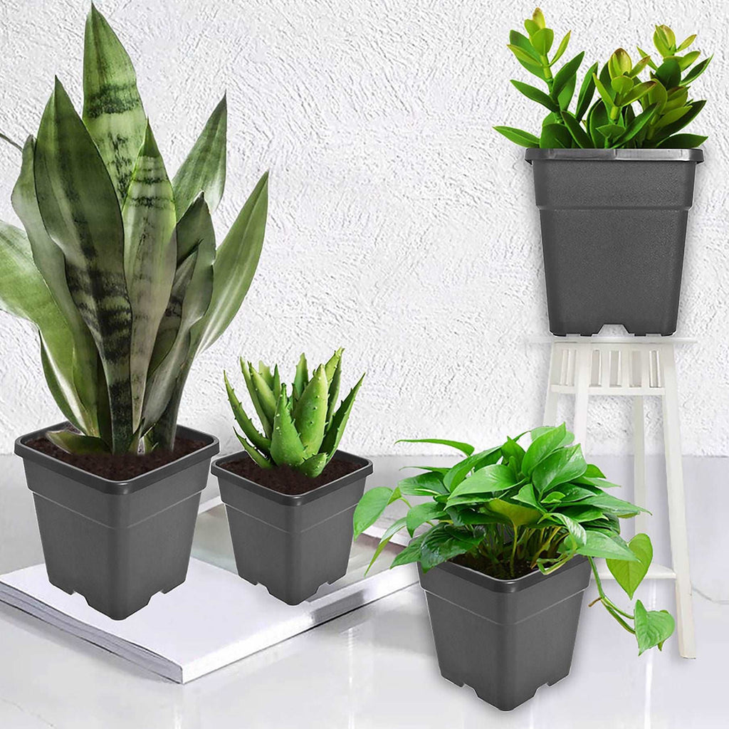 Netuera 10PCS 7 Gallon Black Plastic Plant Nursery Garden Label Pot Marker Garden Stake Netuera