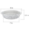Netuera 10PCS&8In  Clear Thick Plastic Heavy Duty Sturdy Plant Saucer Drip Trays Fit for pot Netuera