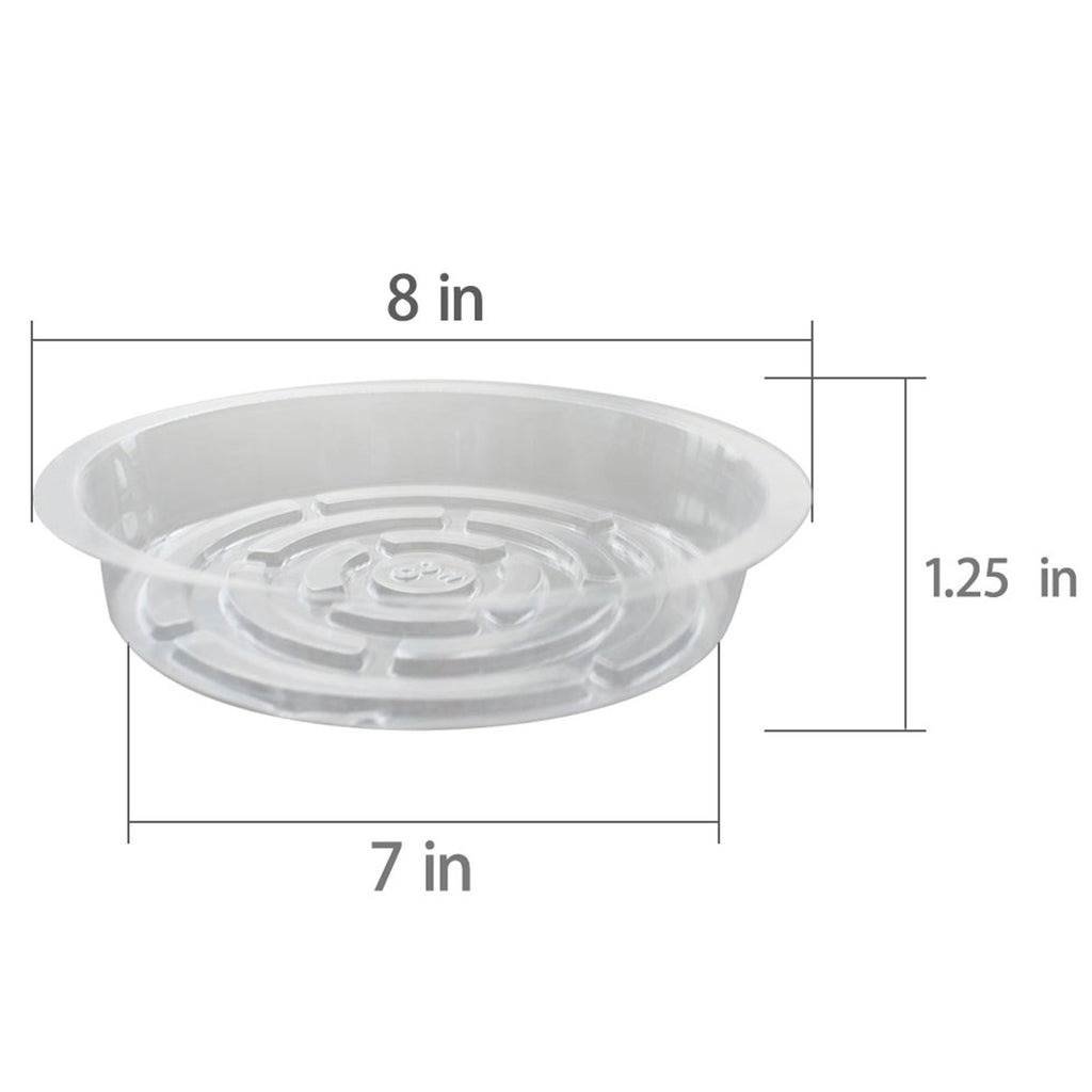 Netuera 10PCS&8In  Clear Thick Plastic Heavy Duty Sturdy Plant Saucer Drip Trays Fit for pot Netuera
