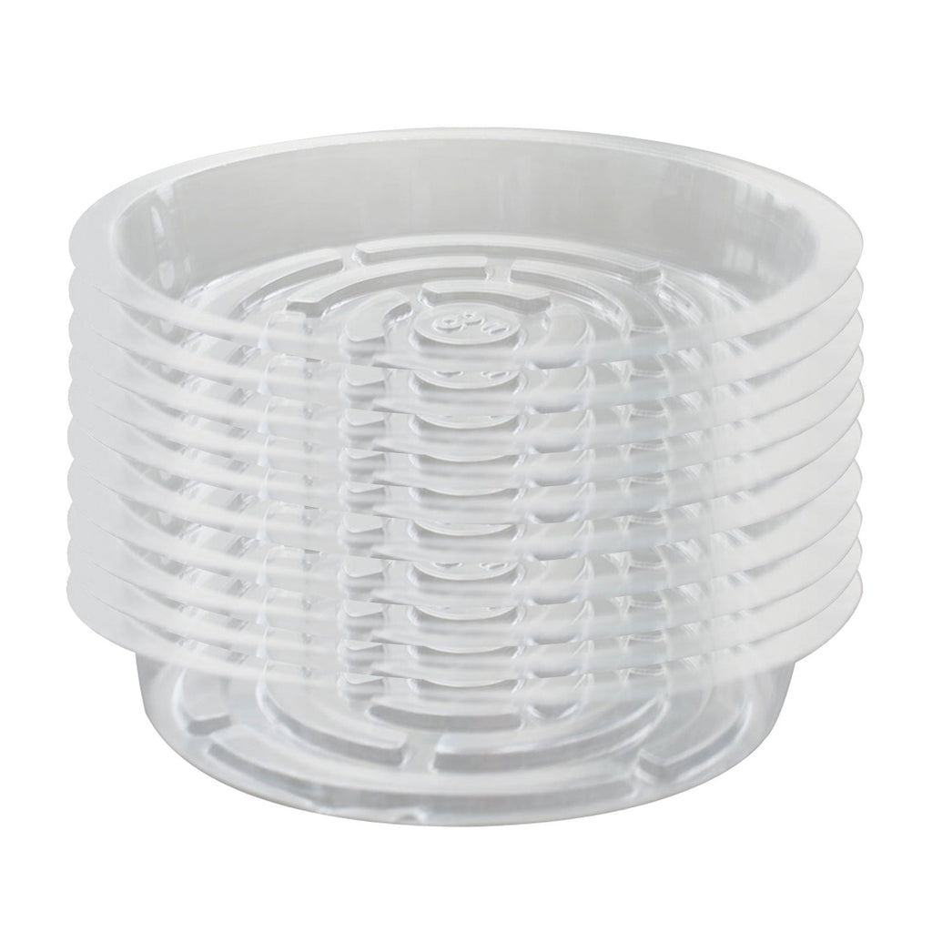 Netuera 10PCS&8In  Clear Thick Plastic Heavy Duty Sturdy Plant Saucer Drip Trays Fit for pot Netuera