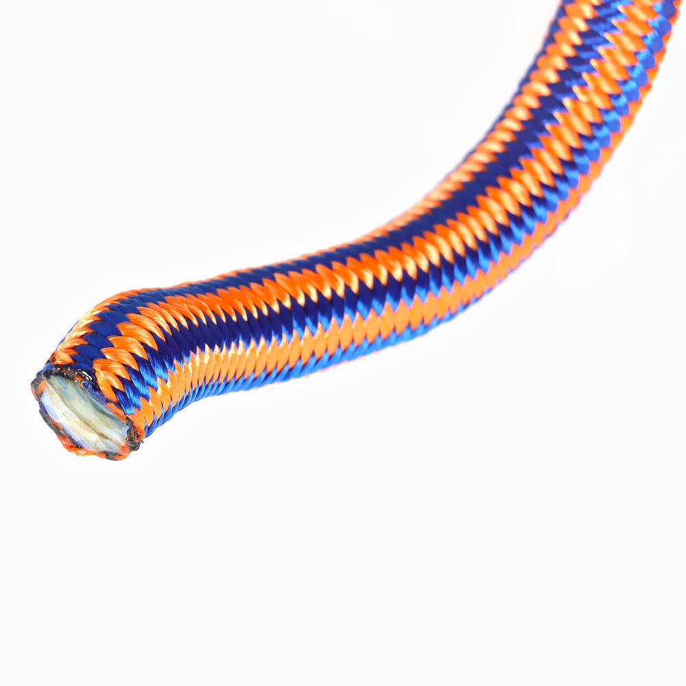 Netuera 12 Strand Braided Rope 1/2 inch by 150 Feet Blue Orange Netuera