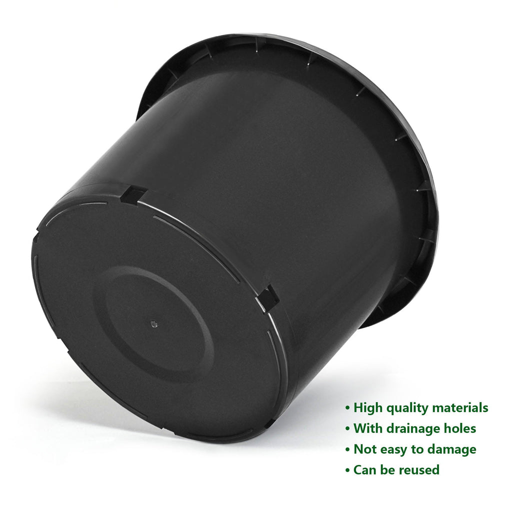 Netuera 25 Gallon Black Plastic Plant Nursery Pot Container Seed Grow Flower Garde Netuera
