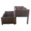 Netuera 2PCS Elevated Plastic Raised Garden Bed Planter Kit for Flower Vegetable Grow Netuera