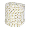 Netuera 3/4 "x 150' 24 Strand Braided Rope (White, Yellow, Black) 44 KN Netuera