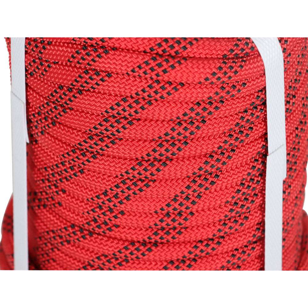 Netuera 3/8 Inch Braided Polyester Rope 100Ft Rigging Rope Tensile Strength 3520Lbs Black & Red Netuera