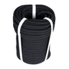 Netuera 3/8 "x 100'high strength polyester rope, maximum tension: 3520lbs Black Netuera
