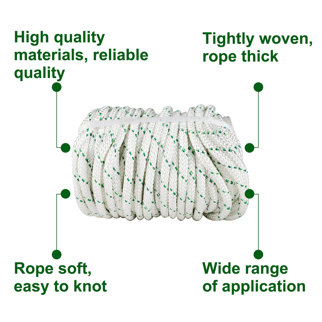 Netuera 3/8" x 200' Arborist Bull Rope Tree Rigging Pulling Line Arbor Utility Polyester Netuera