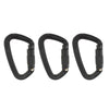 Netuera 3 Pcs 25KN D Aluminum Locking Aluminum Carabiner Rock Climb Carabiners Clip Netuera