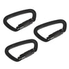 Netuera 3 Pcs 25KN D Aluminum Locking Aluminum Carabiner Rock Climb Carabiners Clip Netuera