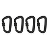 Netuera 4 Pack 12KN Rock Climbing Locking Carabiner Clip Camping Spring Hook Heavy Duty Netuera