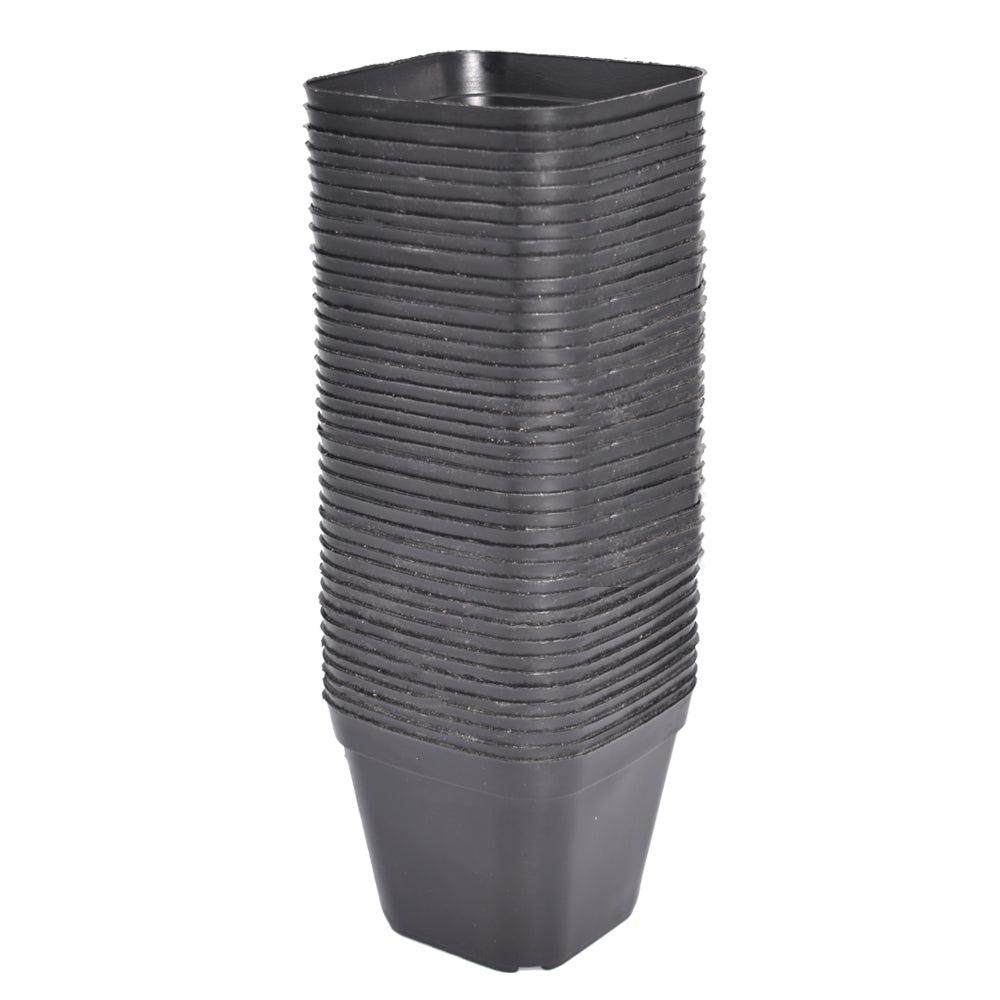 Netuera 4" Square Plastic Durable Lightweight Flexible Nursery Gage Dura Pots Plants Netuera