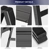 Netuera 4-Step Black Aluminum Step Stool with Wide Anti-Slip Pedal Folding Ladder Netuera