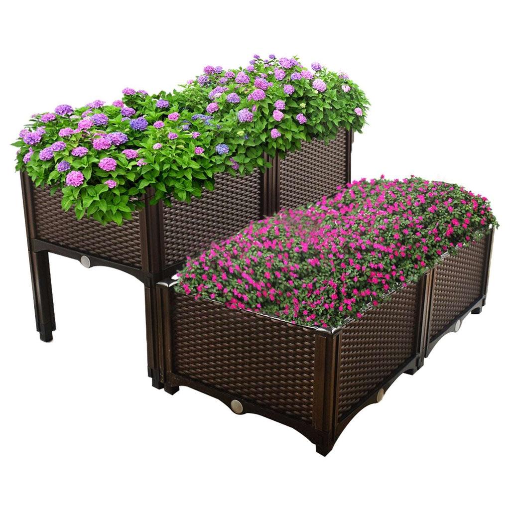 Netuera 4x Raised Garden Bed Elevated Flower Vegetable Grow Planter Care Box Netuera