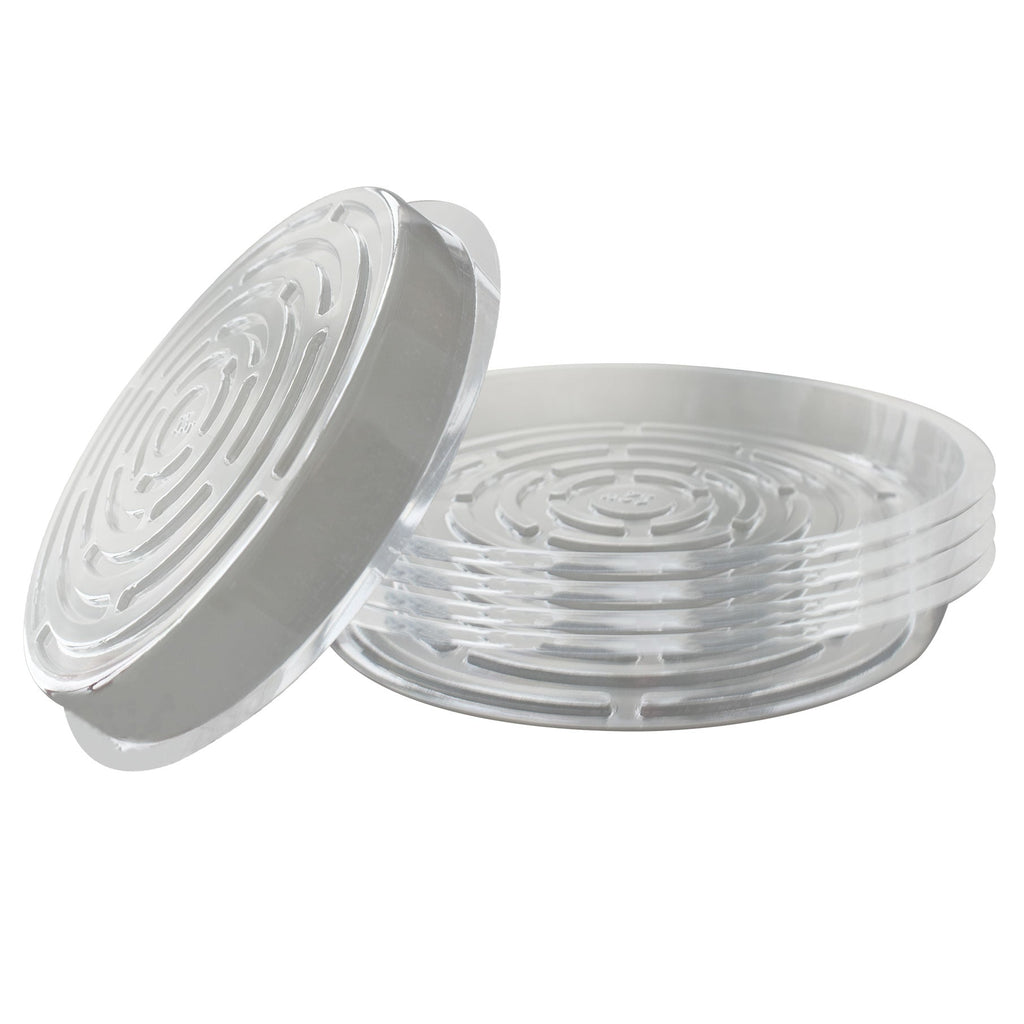Netuera 5 Pack 12 in Clear Thick Plastic Heavy Duty Sturdy Plant Saucer Drip Trays Fit for pot Netuera