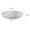 Netuera 5 Pack 12 in Clear Thick Plastic Heavy Duty Sturdy Plant Saucer Drip Trays Fit for pot Netuera