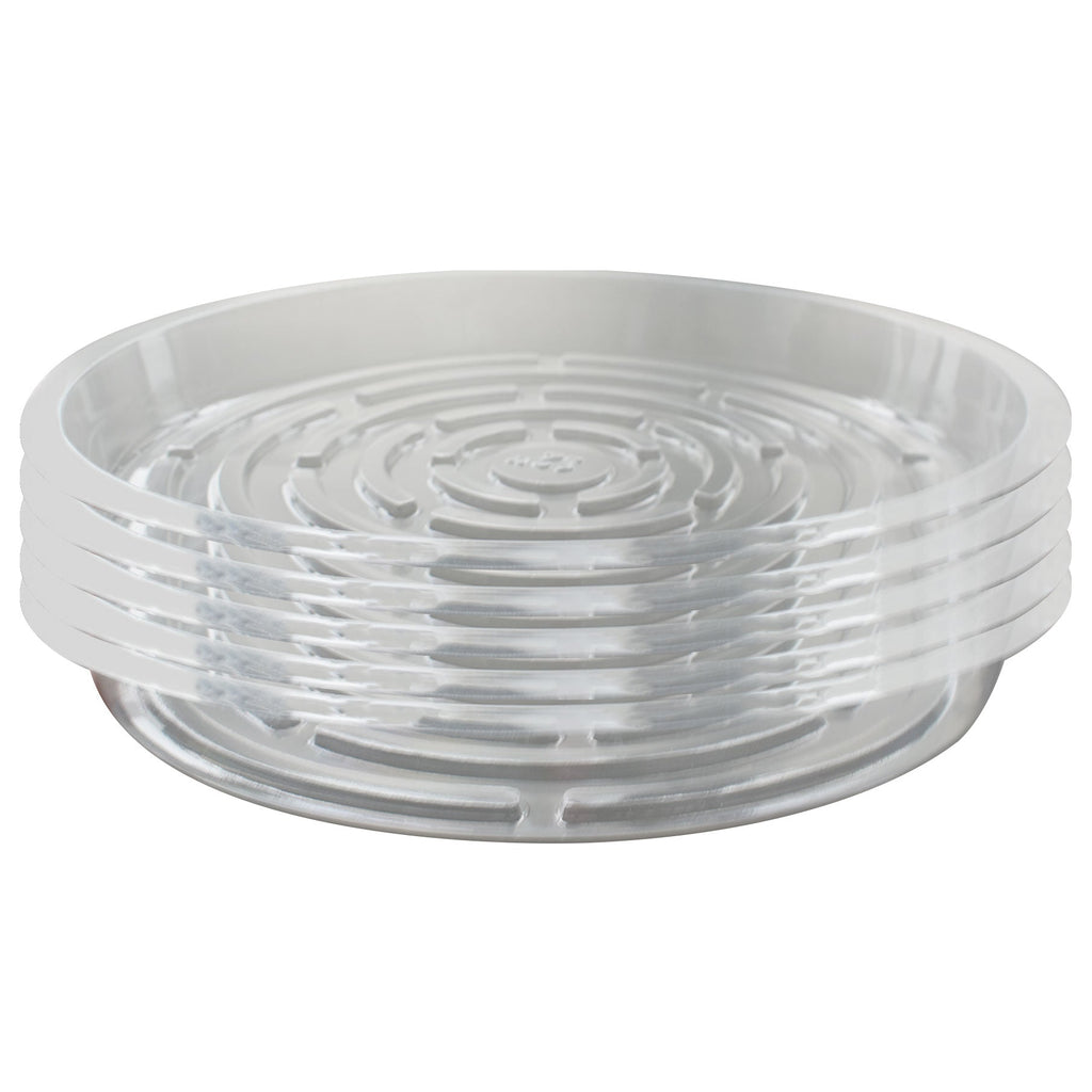 Netuera 5 Pack 12 in Clear Thick Plastic Heavy Duty Sturdy Plant Saucer Drip Trays Fit for pot Netuera