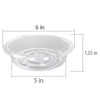 Netuera 5 Pack 6 in Clear Thick Plastic Heavy Duty Sturdy Plant Saucer Drip Trays Fit for pot Netuera