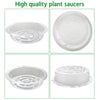 Netuera 5 Pack 6 in Clear Thick Plastic Heavy Duty Sturdy Plant Saucer Drip Trays Fit for pot Netuera