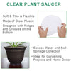 Netuera 5 Pack 8 in Clear Thick Plastic Heavy Duty Sturdy Plant Saucer Drip Trays Fit for pot Netuera