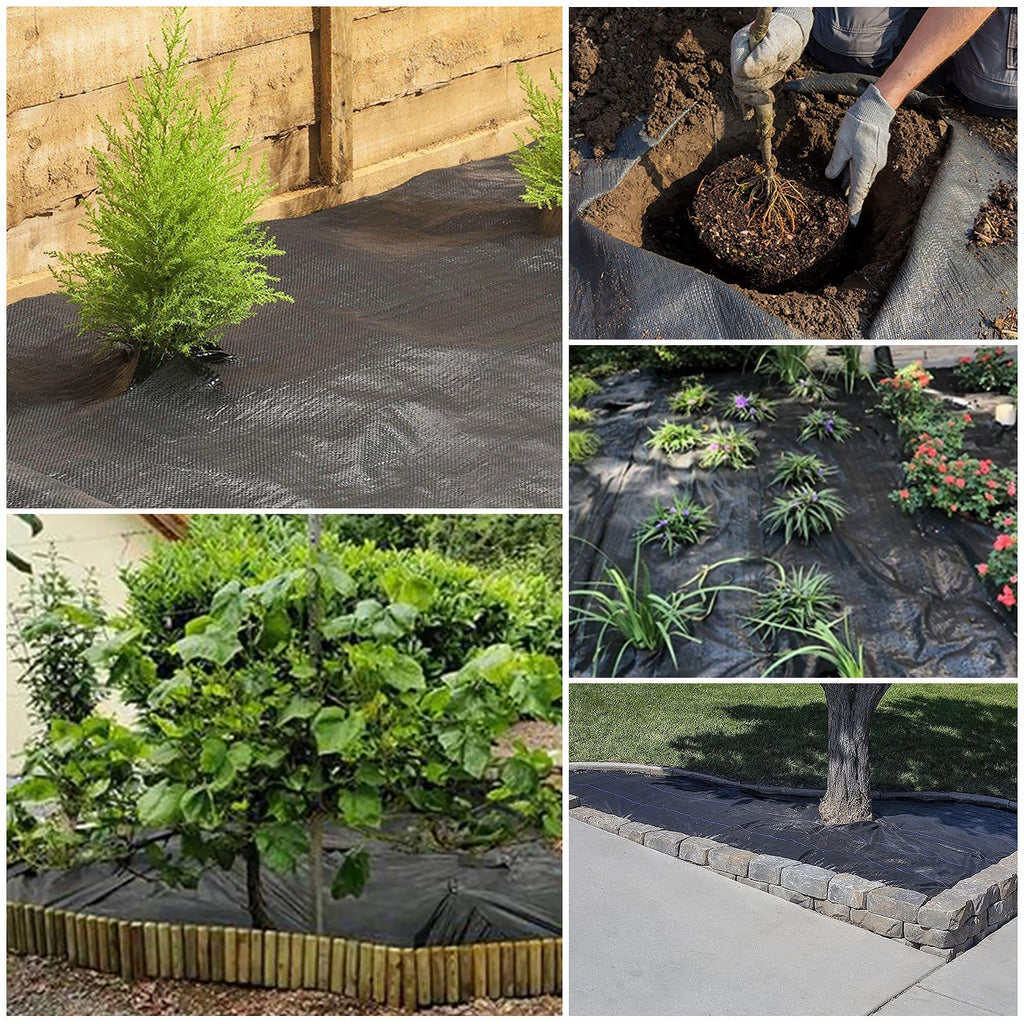Netuera 6ft*16ft Heavy Duty Weed Barrier Garden Landscape PP Fabric Woven Ground Cover Netuera