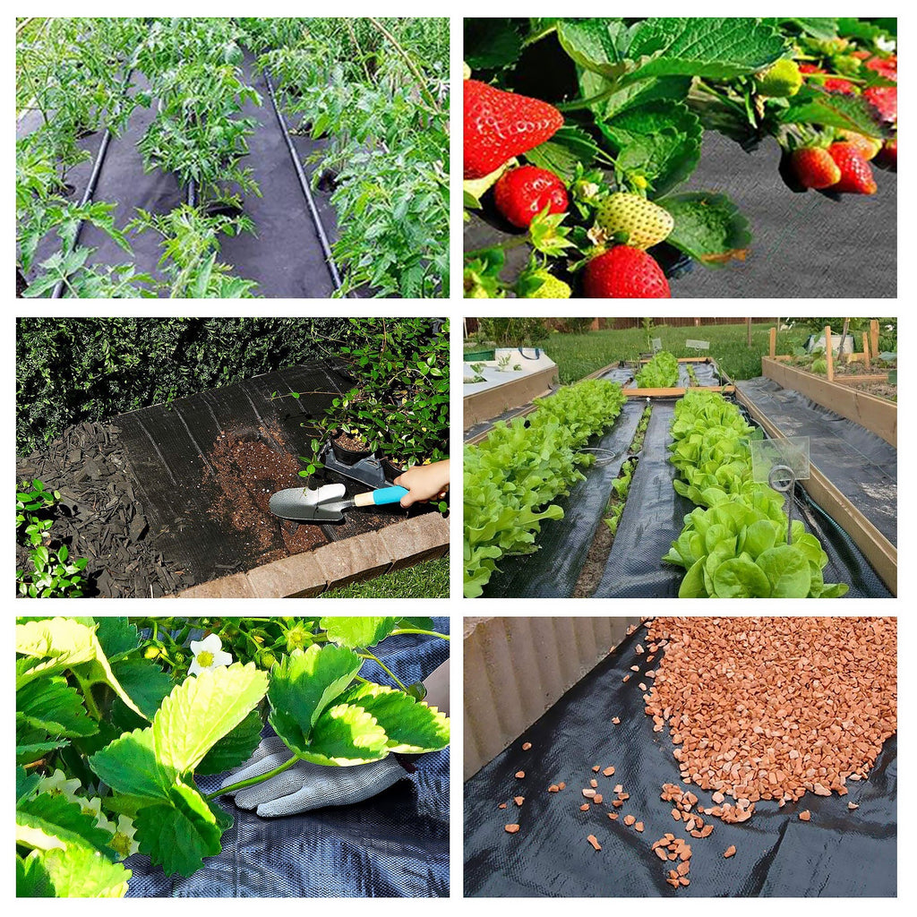 Netuera 6ft*16ft Heavy Duty Weed Barrier Garden Landscape PP Fabric Woven Ground Cover Netuera